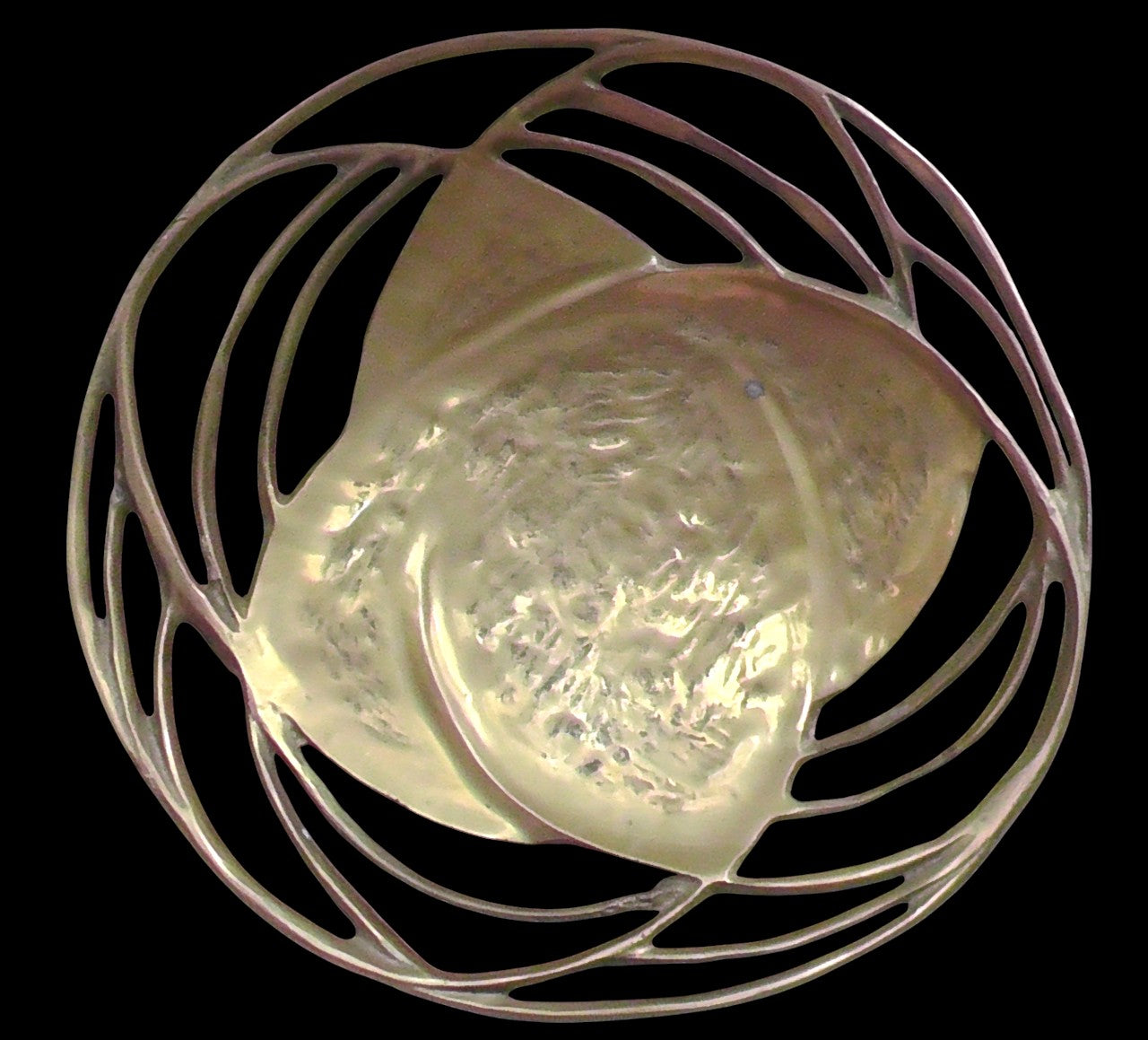 Mid-Century Modern Atelier Jesch Brutalist Bronze Bowl