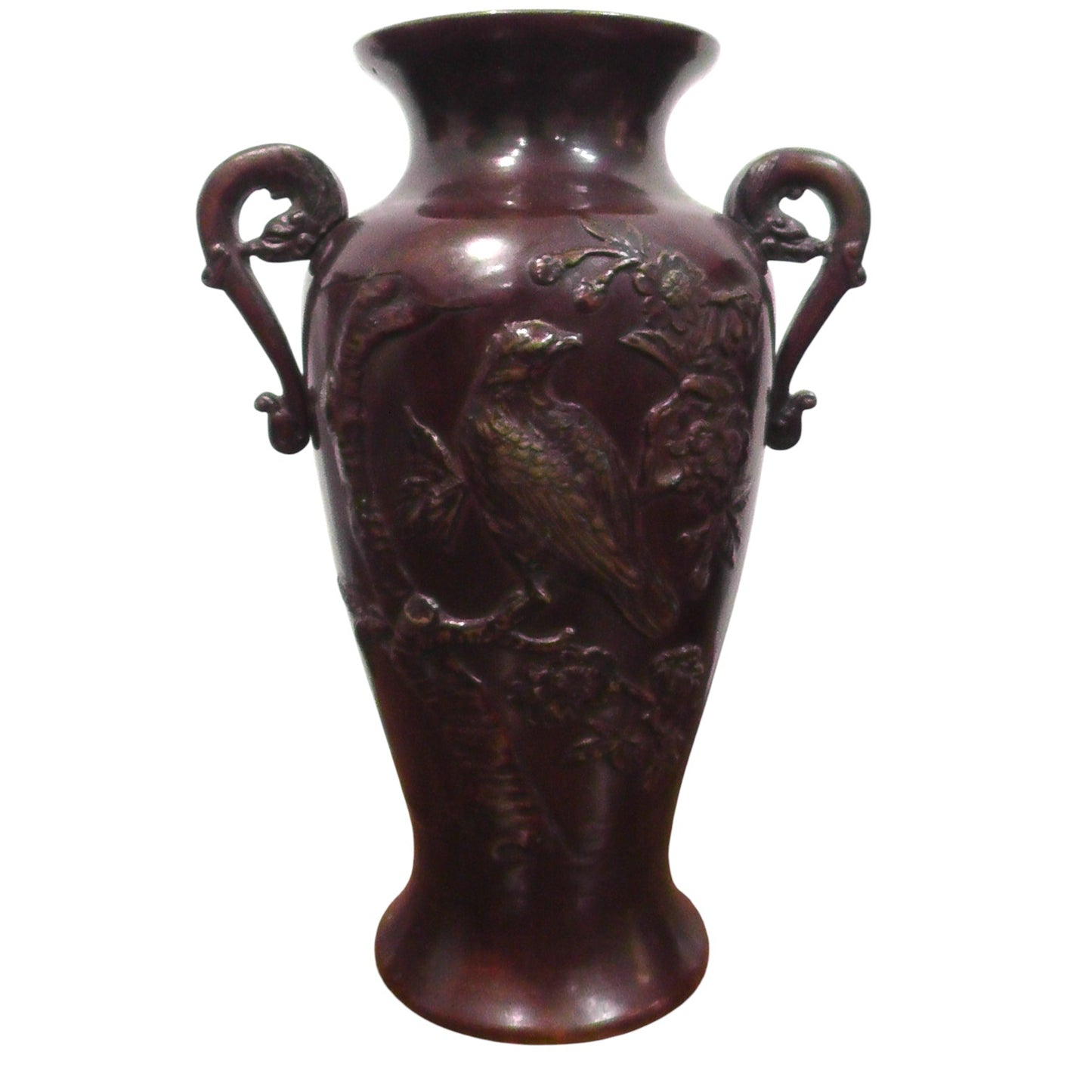 Pair of early 20th Century (Meiji Period) Bronze Vases