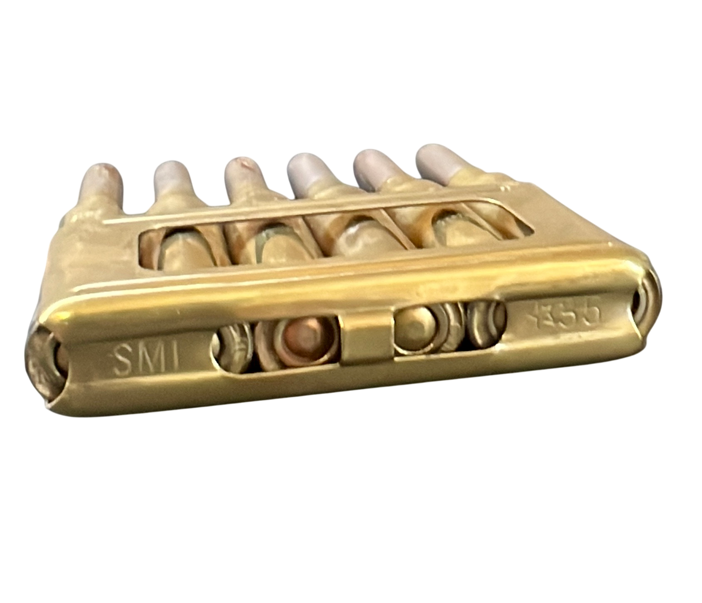 Italian 6 Round En-bloc clip of 6.5×52mm Carcano Inert Ammunition