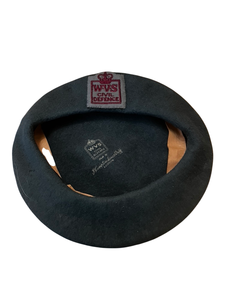 Vintage 1950's British Women’s Voluntary Services (WVS) Civil Defence Uniform Beret