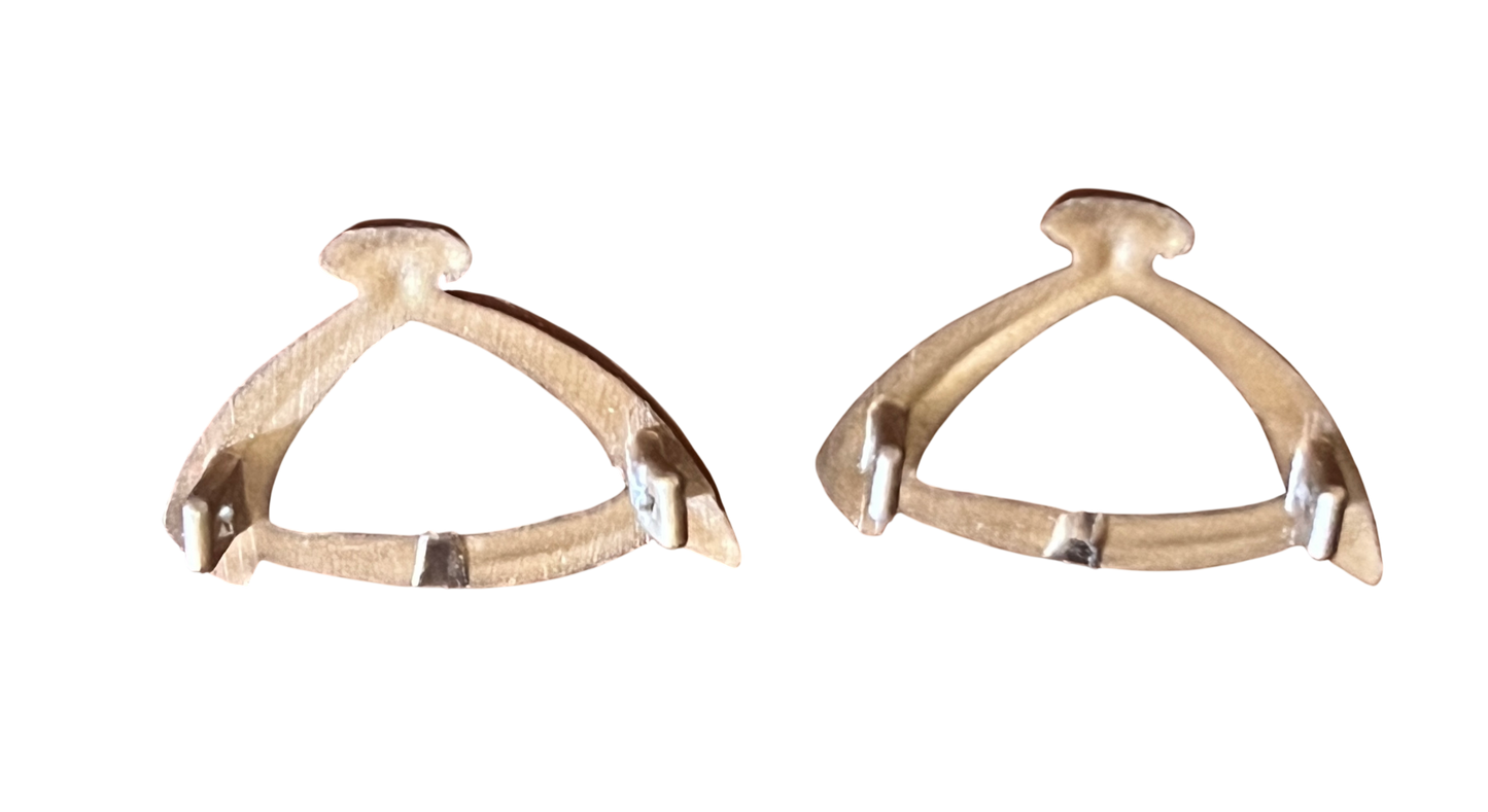 Rare WWII Era Hampshire New Forest Cadets Plastic Dog Gauge Collar Badges (Pair)