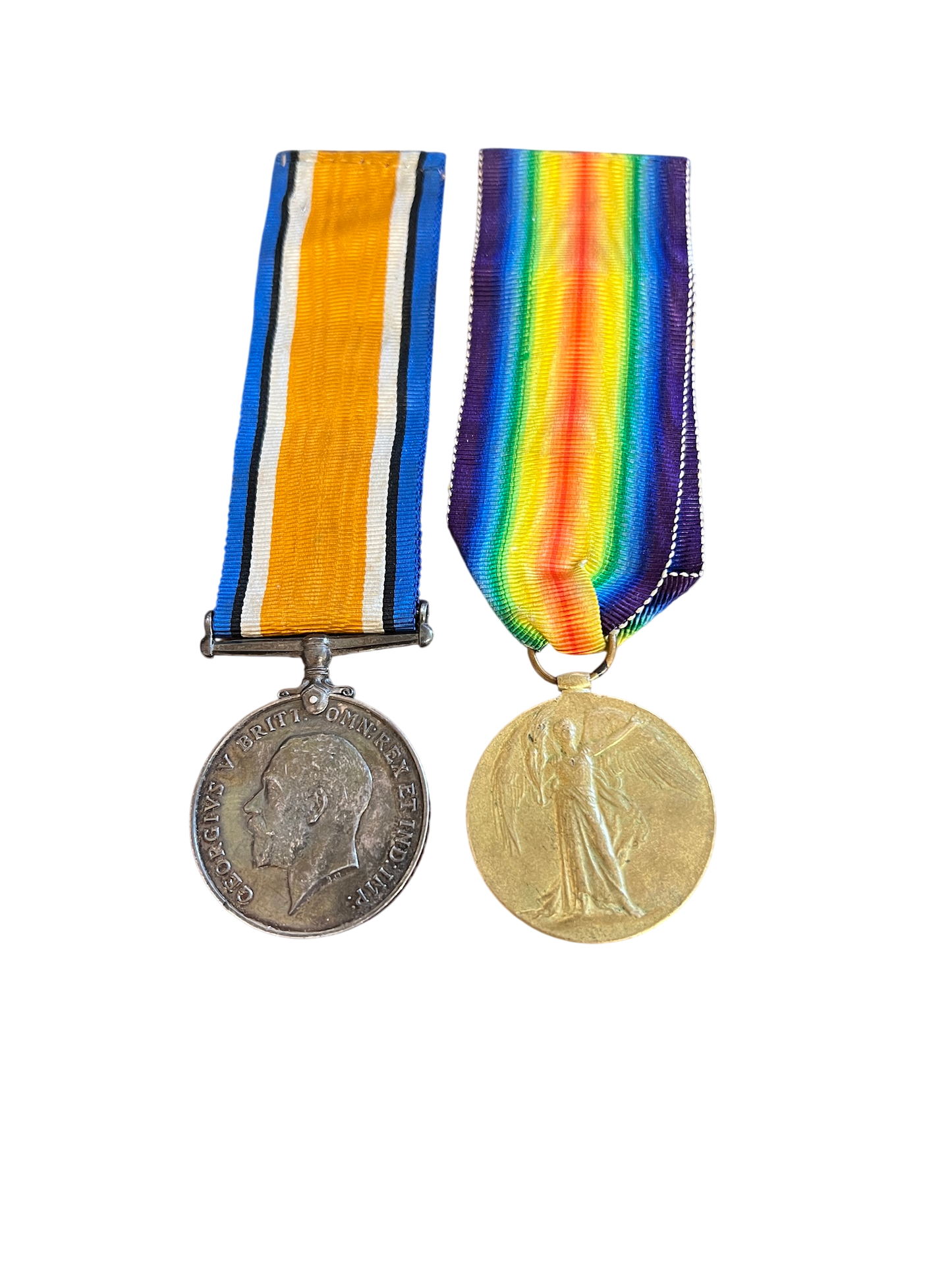 WWW1 British War Medal and Victory Medal pair to 48443 Pte G. E. Bailey South Wales Borderers