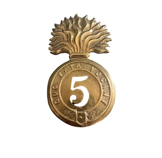 Victorian 5th Foot (Northumberland Fusiliers) Other Ranks Glengarry Badge, c.1874-1881