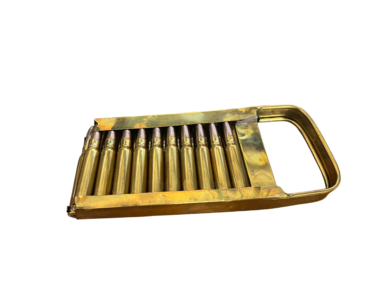 Original WWII Italian Breda Modello 30 Machine Gun Clip w/ 20 inert 6.5mm rounds