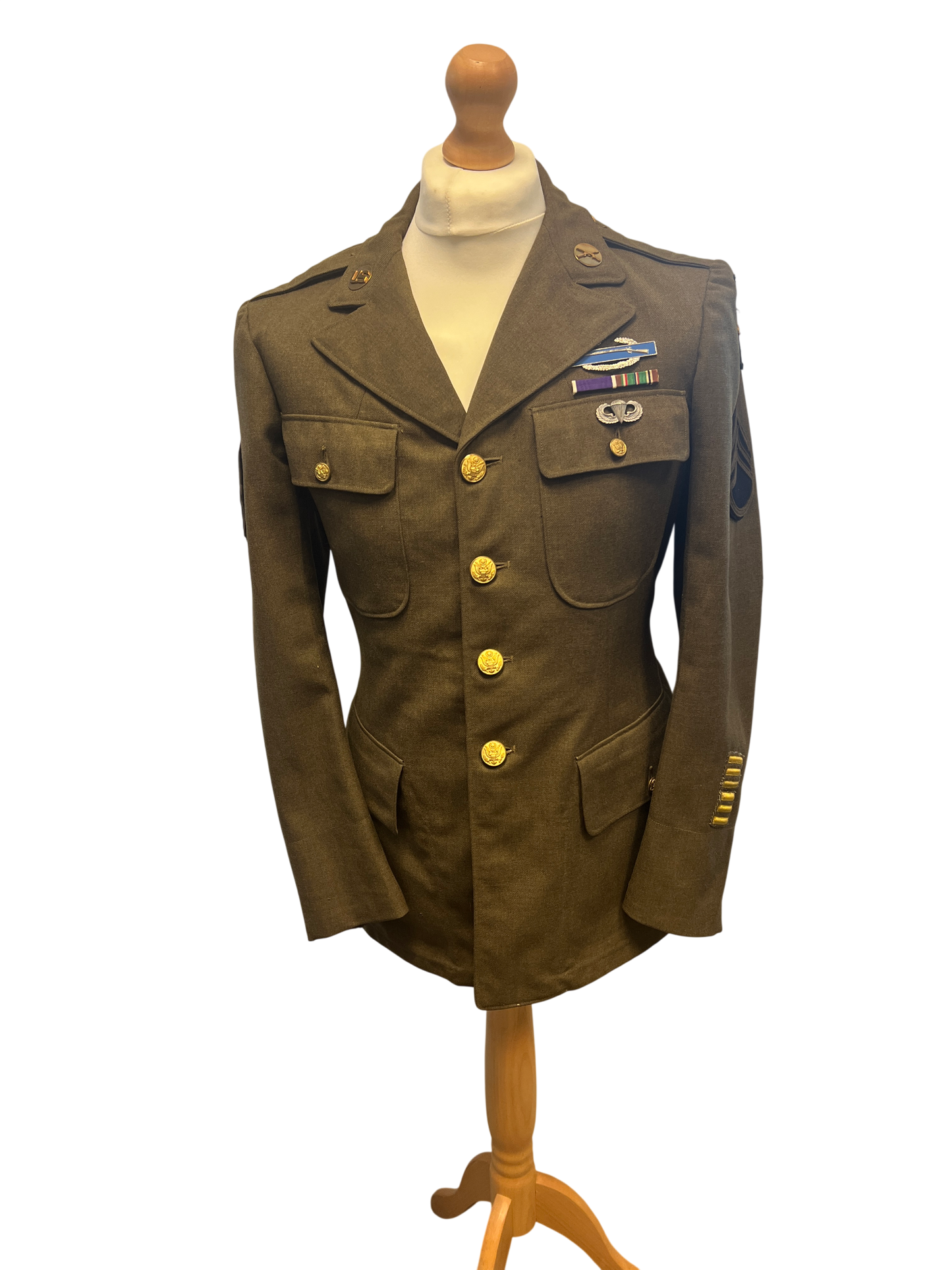 WW II US 1940 Pattern "Class A" S.D. Jacket - 101st Airborne SNCO - Dated 1942