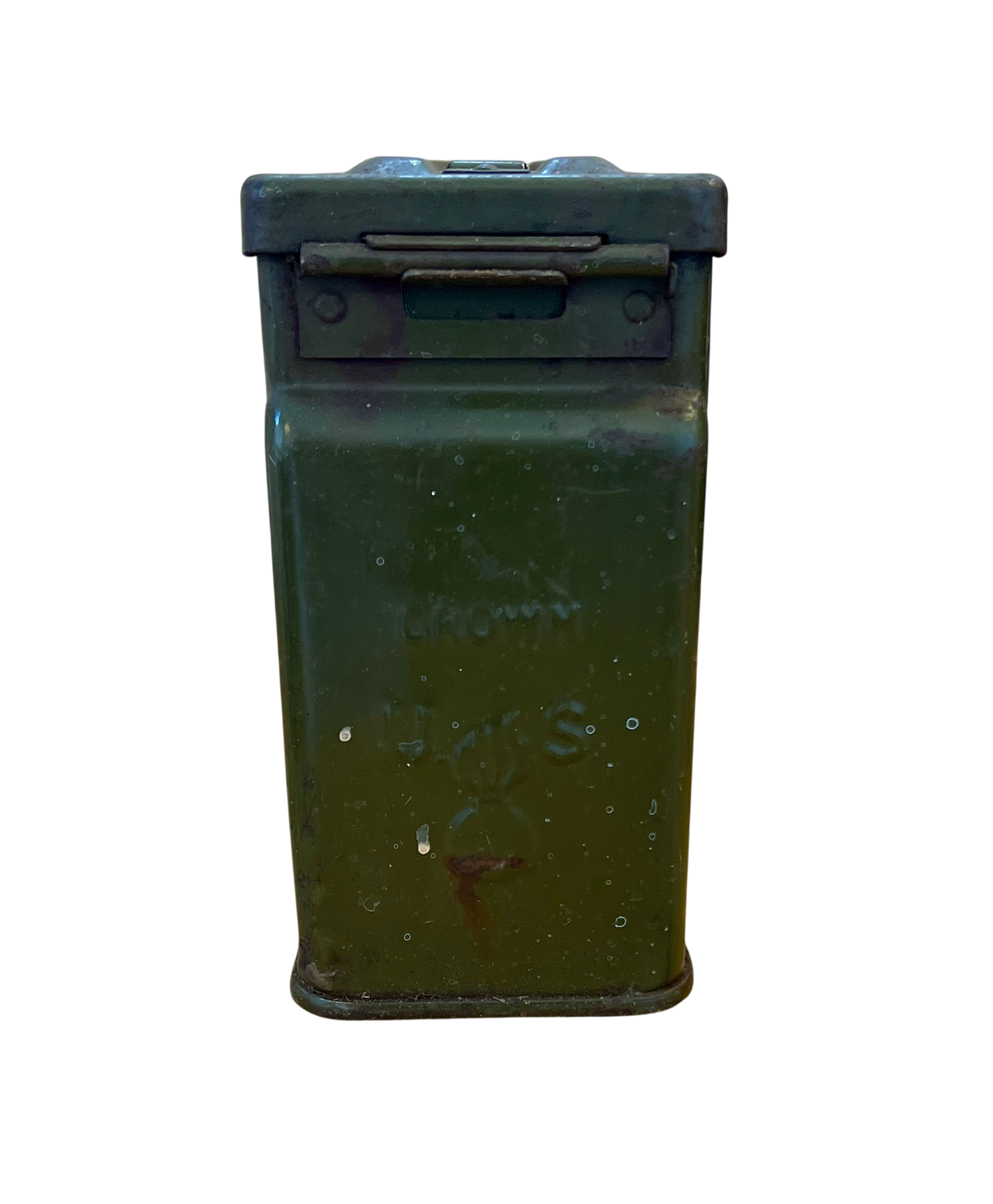 Rare WWII US Army .30 Cal M1 Ammunition Box Manufactured by the Crown Can Co.