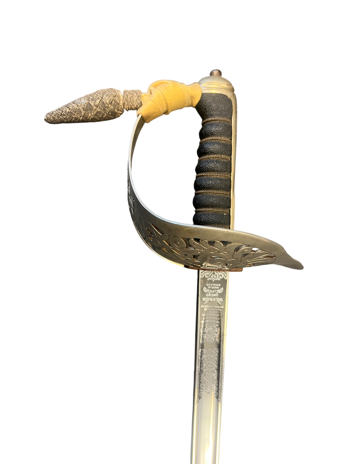 1965 Wilkinson British 1897 Pattern Infantry Officer's Sword – RAOC Etched, Complete w/ Scabbard & Knot
