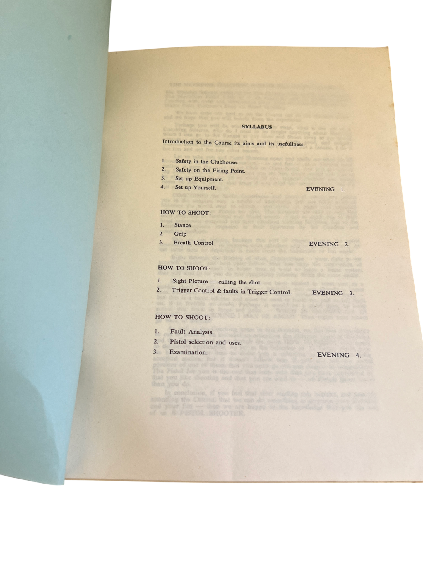 Vintage "Pistol" Training Manual by J. D. Chandler – National Coaching Scheme Booklet