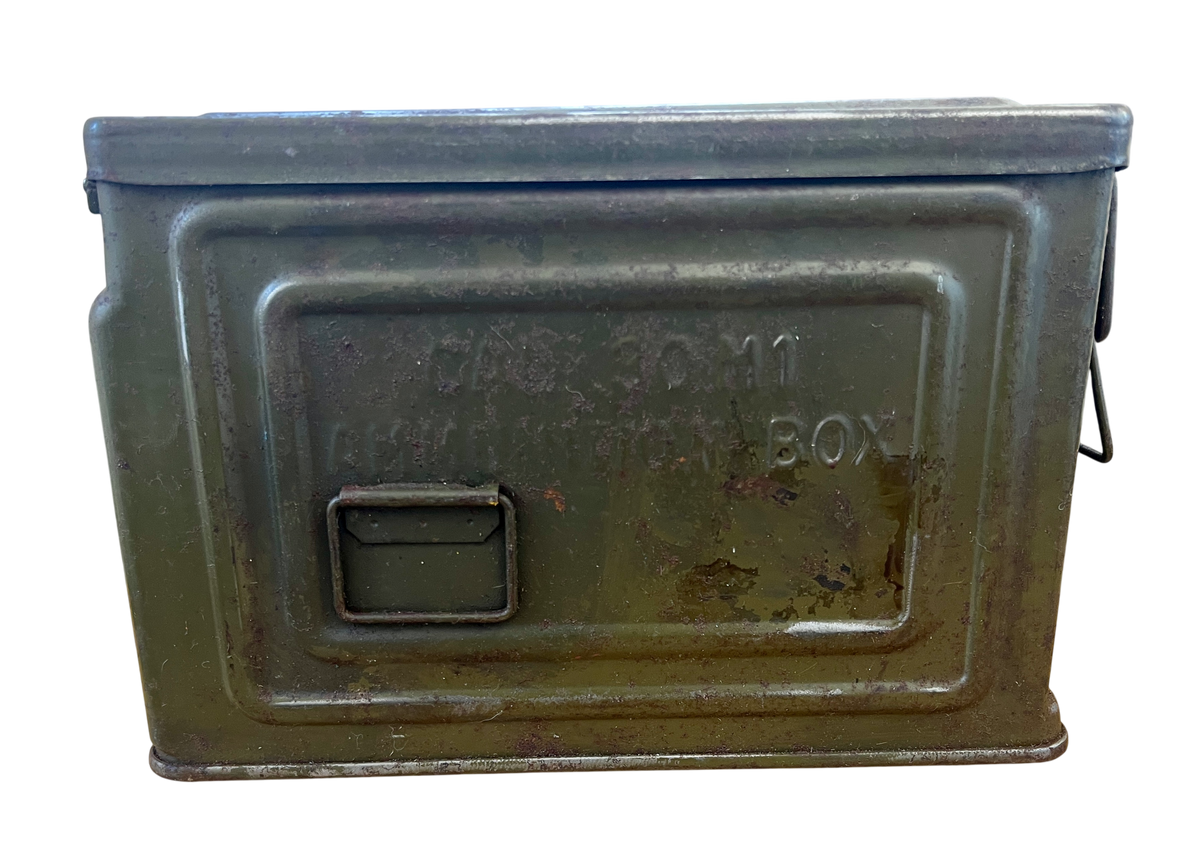 WWII US Army .30 Cal M1 Ammunition Box Manufactured by  CANCO (the American Can Company)