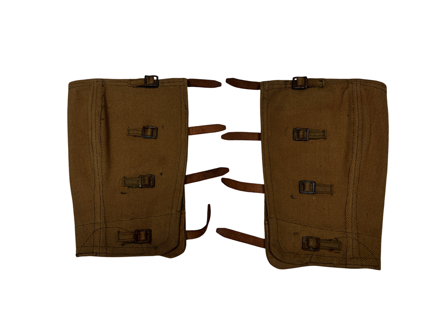 Original Pair of 1937 Pattern 4 Buckle High Gaiters - Size 2 - 1943 Dated
