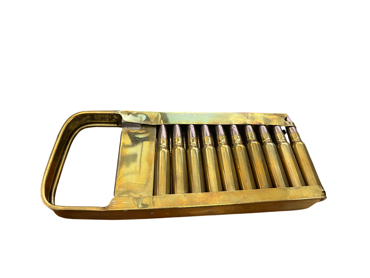 Original WWII Italian Breda Modello 30 Machine Gun Clip w/ 20 inert 6.5mm rounds