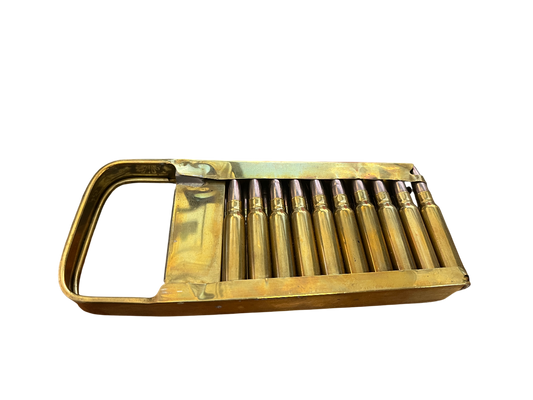 Original WWII Italian Breda Modello 30 Machine Gun Clip w/ 20 inert 6.5mm rounds