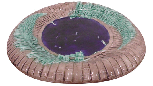 Antique Late Victoria Majolica Platter by Wardle & Co