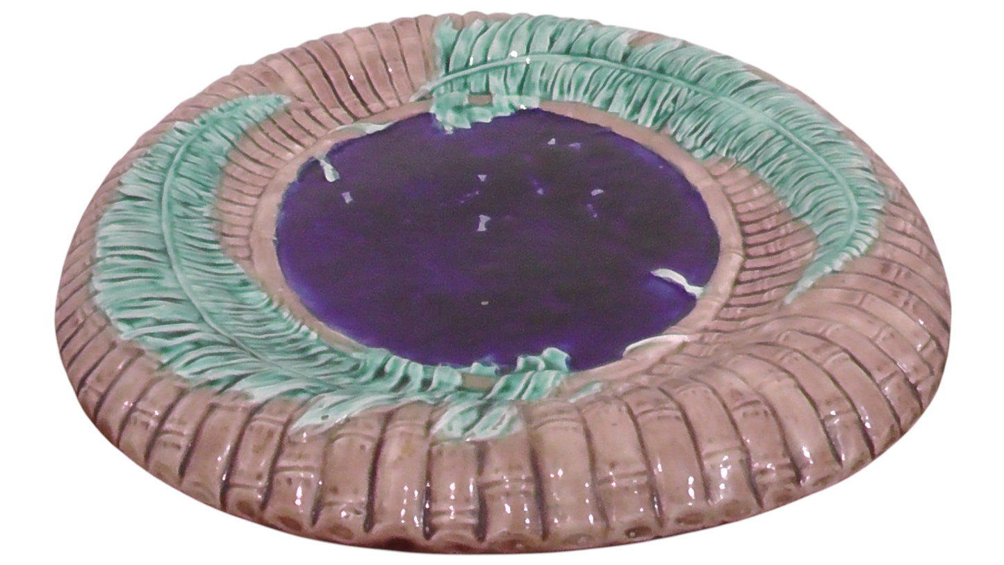 Antique Late Victoria Majolica Platter by Wardle & Co