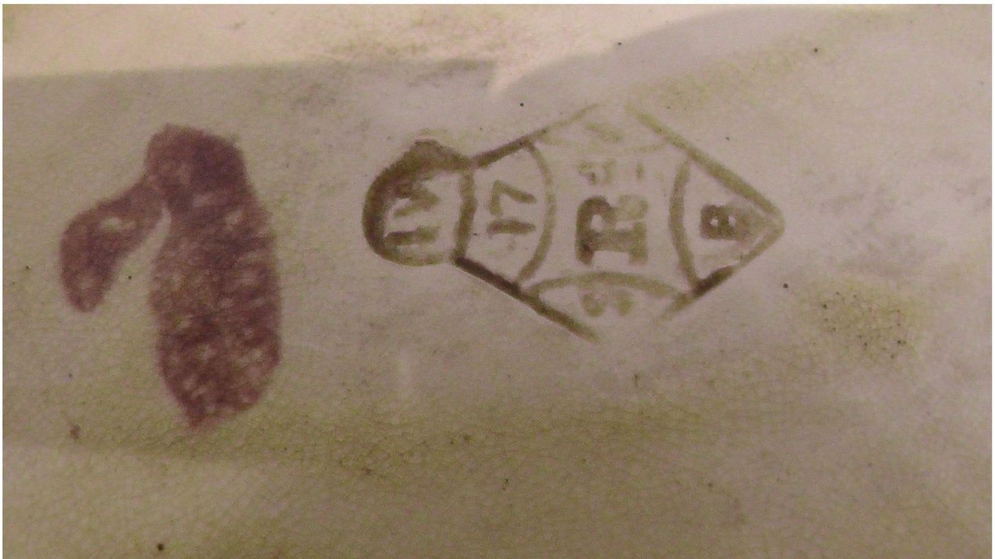 Antique Late Victoria Majolica Platter by Wardle & Co