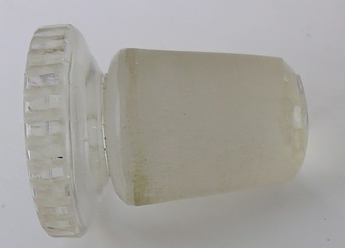 Large French Silver Topped Cut Glass Scent Bottle