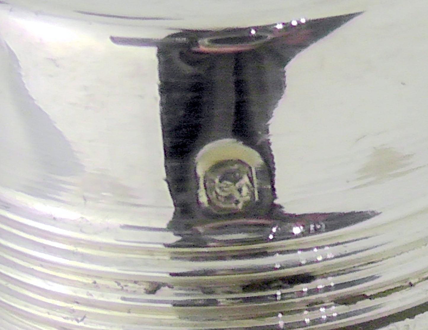 Large French Silver Topped Cut Glass Scent Bottle