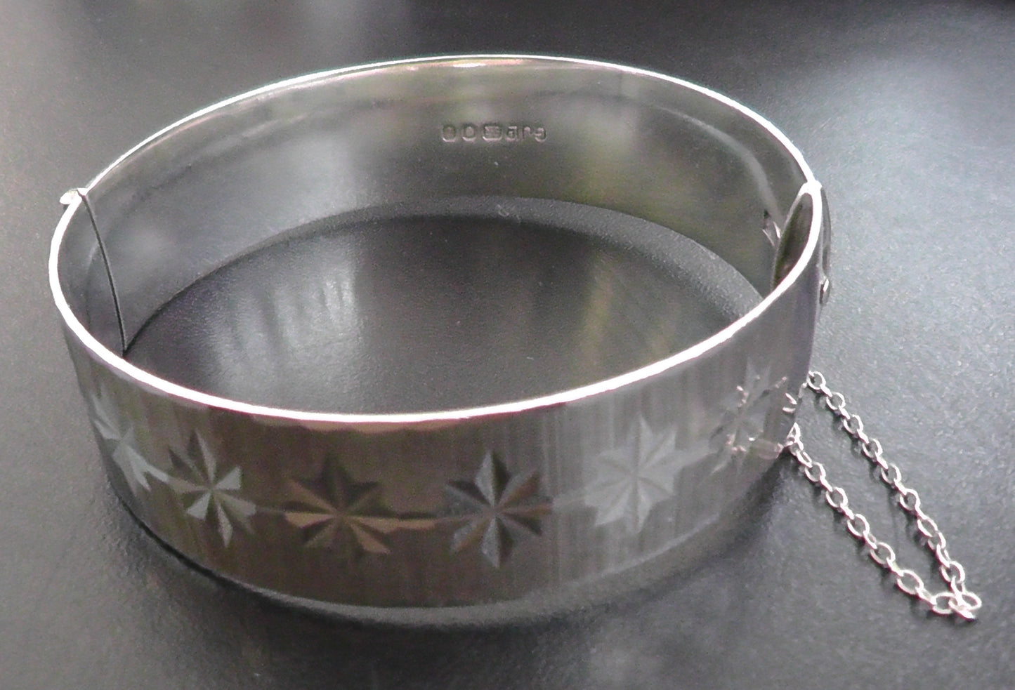 Georg Jensen Solid Silver Hinged Bracelet dates 1974