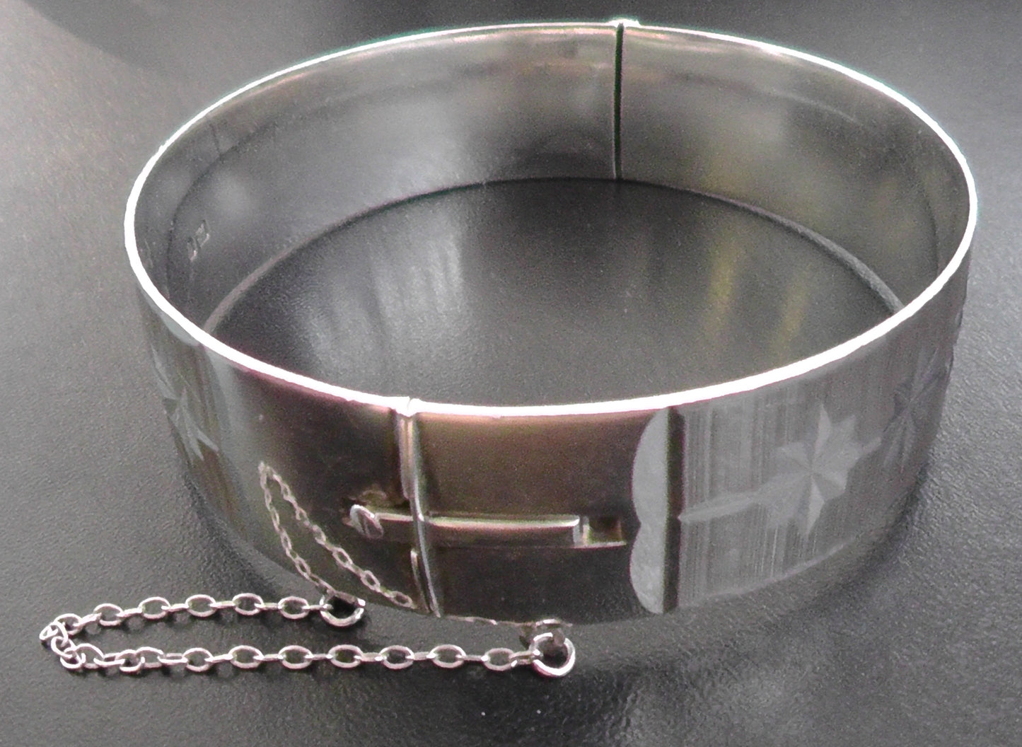 Georg Jensen Solid Silver Hinged Bracelet dates 1974