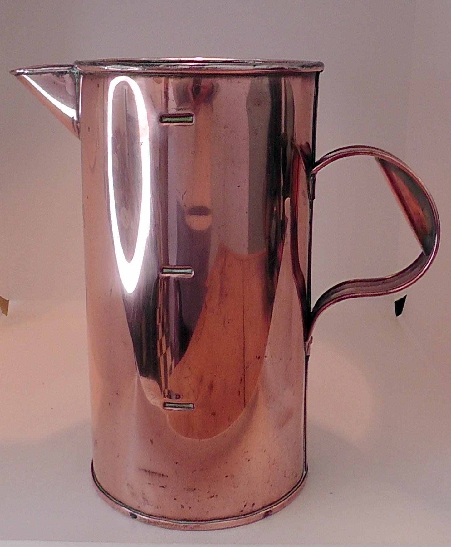 Fantastic Antique Large Copper Horlicks Jug #1