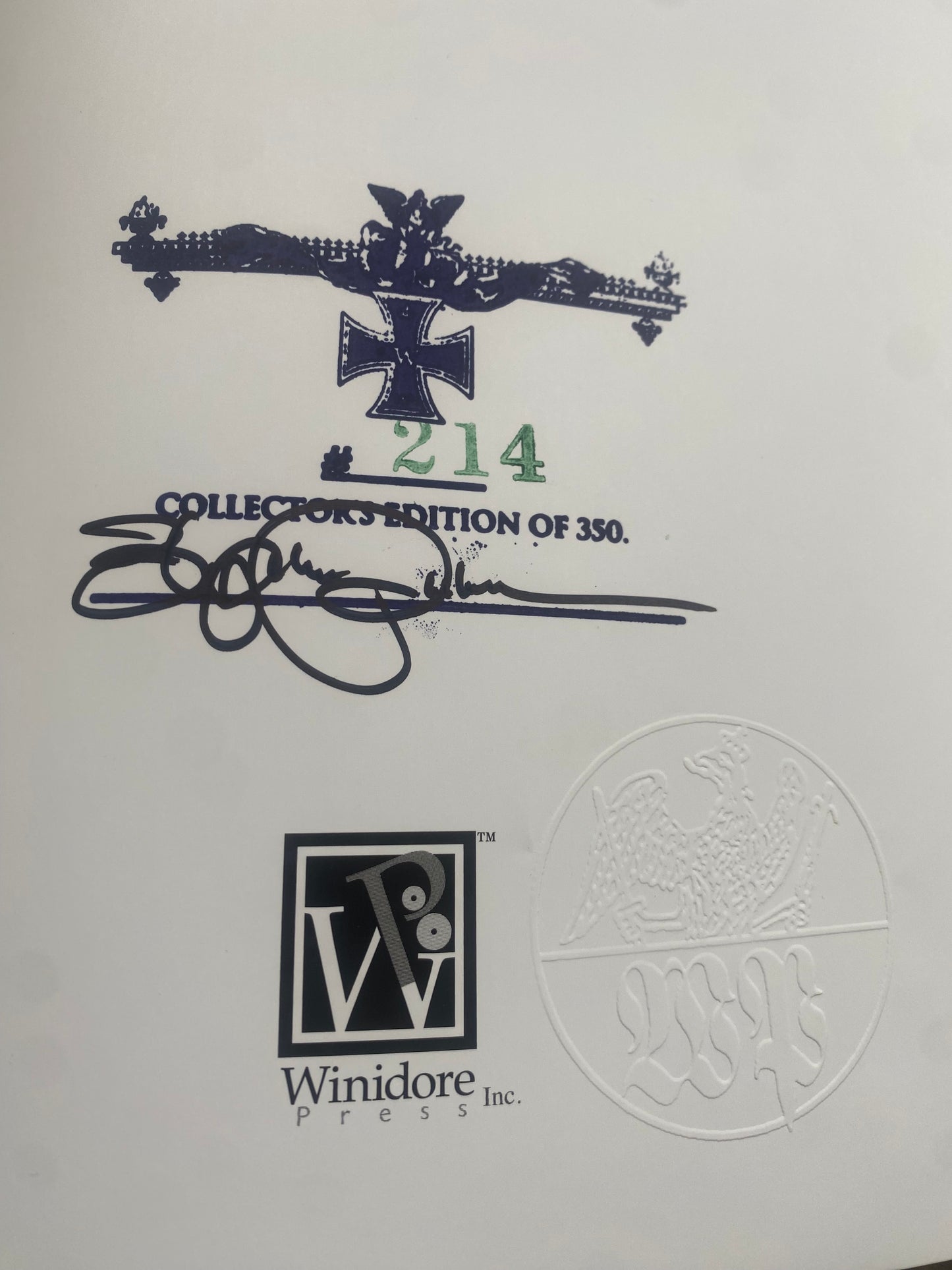 The Iron Time : A History of the Iron Cross by Stephen Thomas Previtera - A Signed Limited Numbered Edition Hardcover
