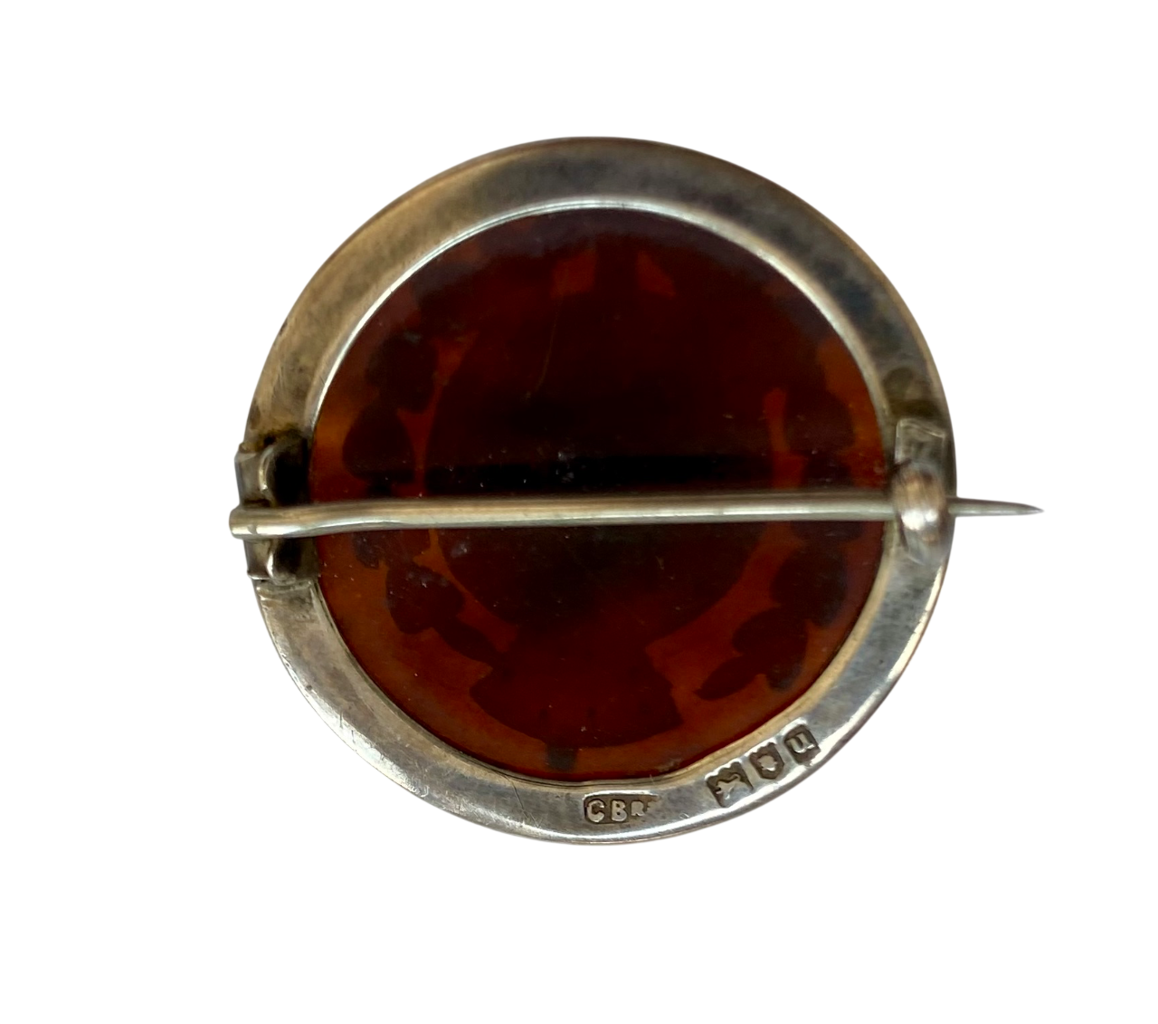 Pre WW2 Royal Engineers Silver on Tortoiseshell Sweetheart Brooch