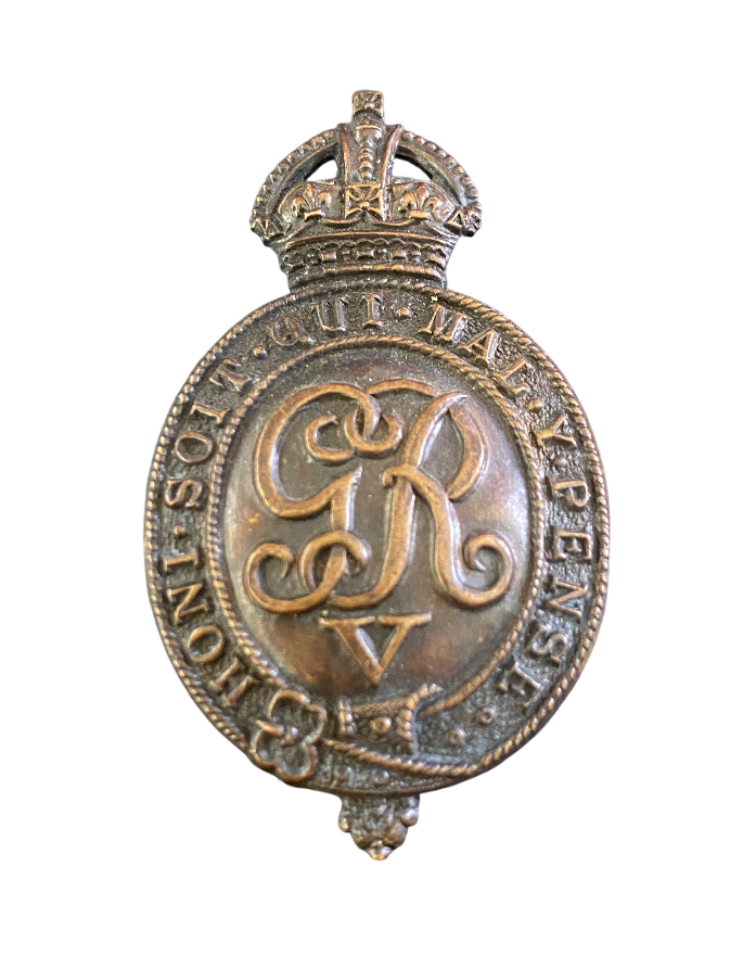 WW1 George V Household Battalion Cap Badge