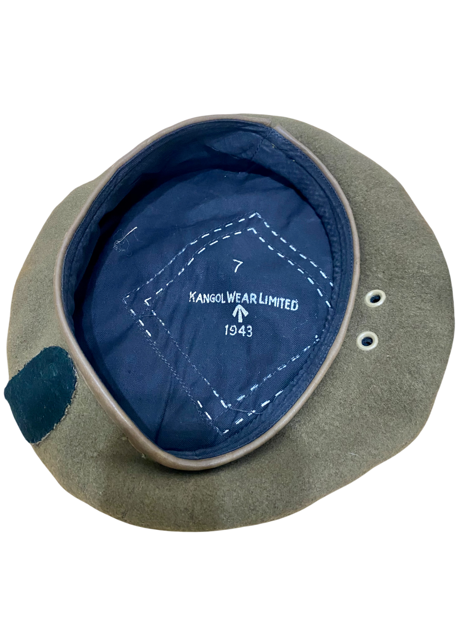 Original WW2 Wool Beret, Sand Coloured, Dated 1943