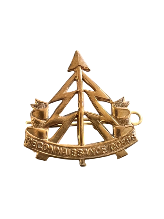 WW II Reconnisance Corps Brass Cap Badge