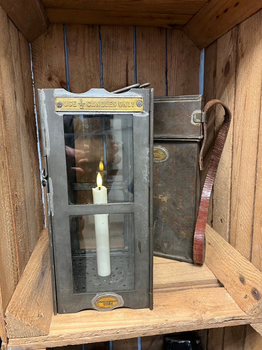 Original British WWI Era Officer’s Folding Trench Lantern With Case