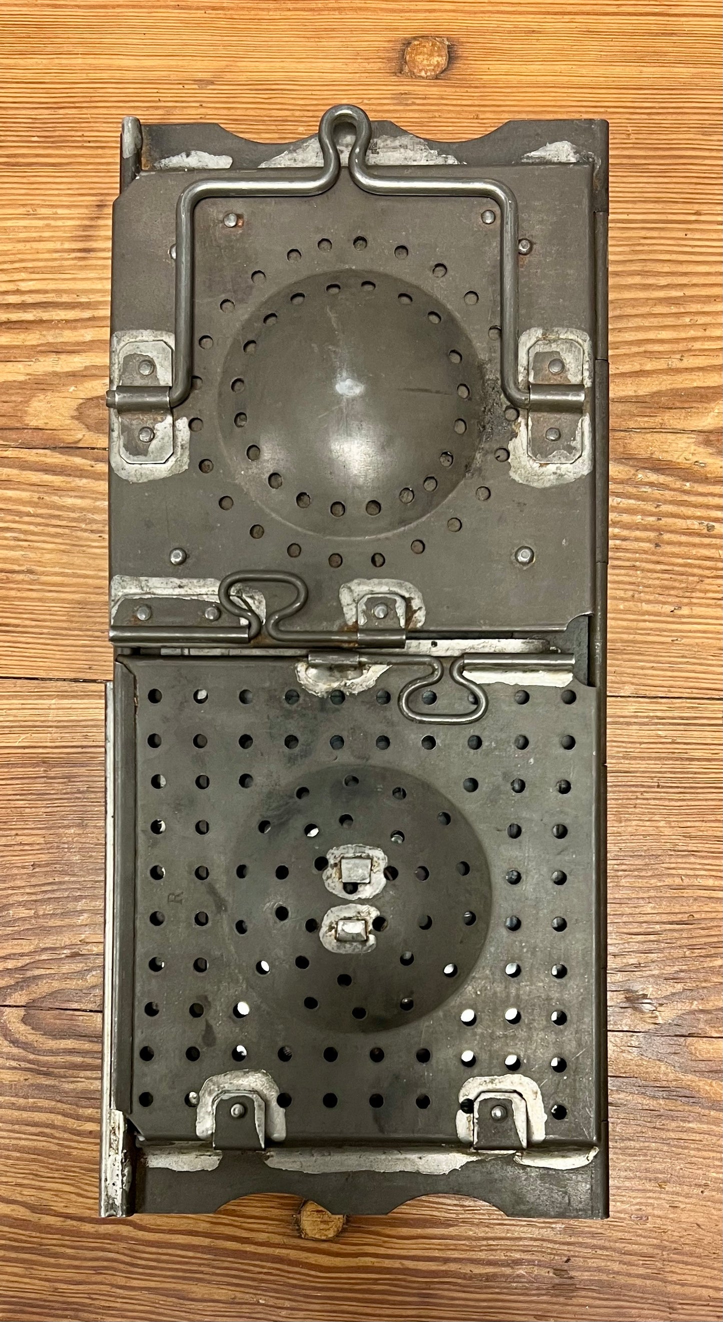 Original British WWI Era Officer’s Folding Trench Lantern With Case
