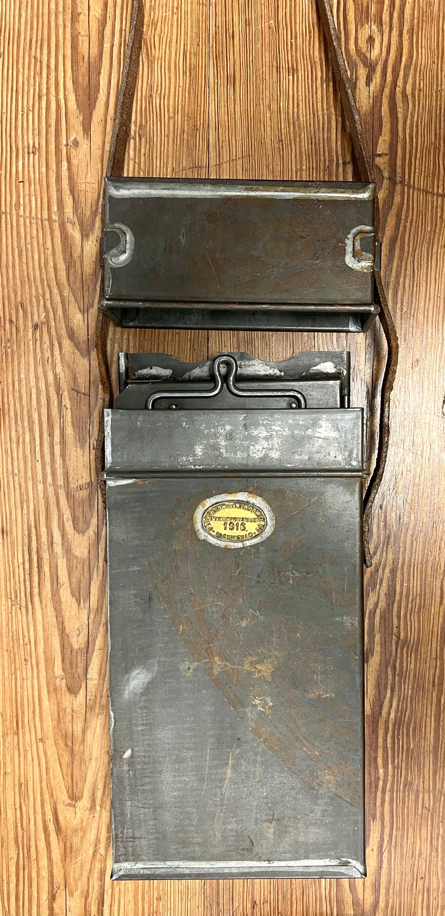 Original British WWI Era Officer’s Folding Trench Lantern With Case