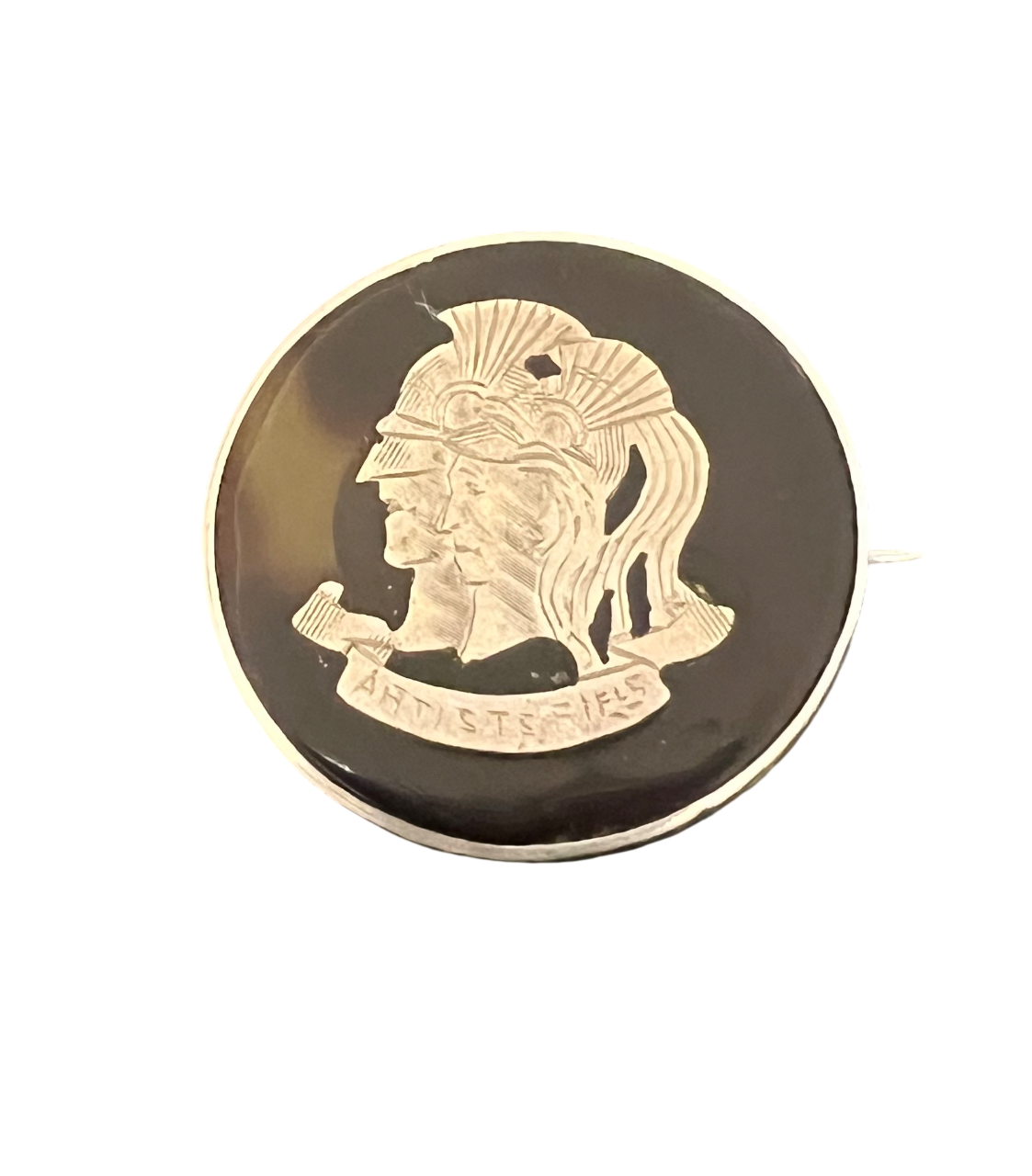 WW1 28th County of London Artists Rifles 1917 Silver on Tortoiseshell Sweetheart Brooch