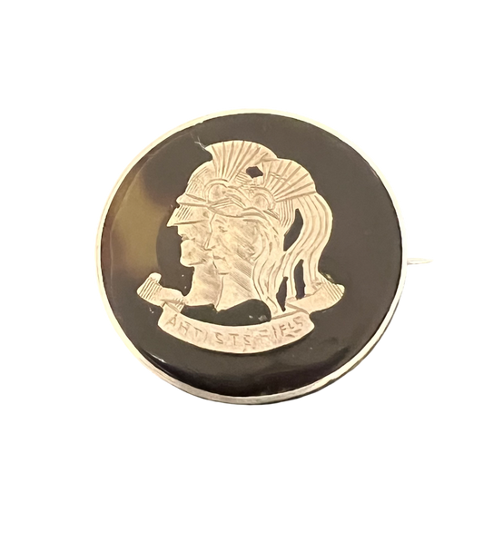 WW1 28th County of London Artists Rifles 1917 Silver on Tortoiseshell Sweetheart Brooch