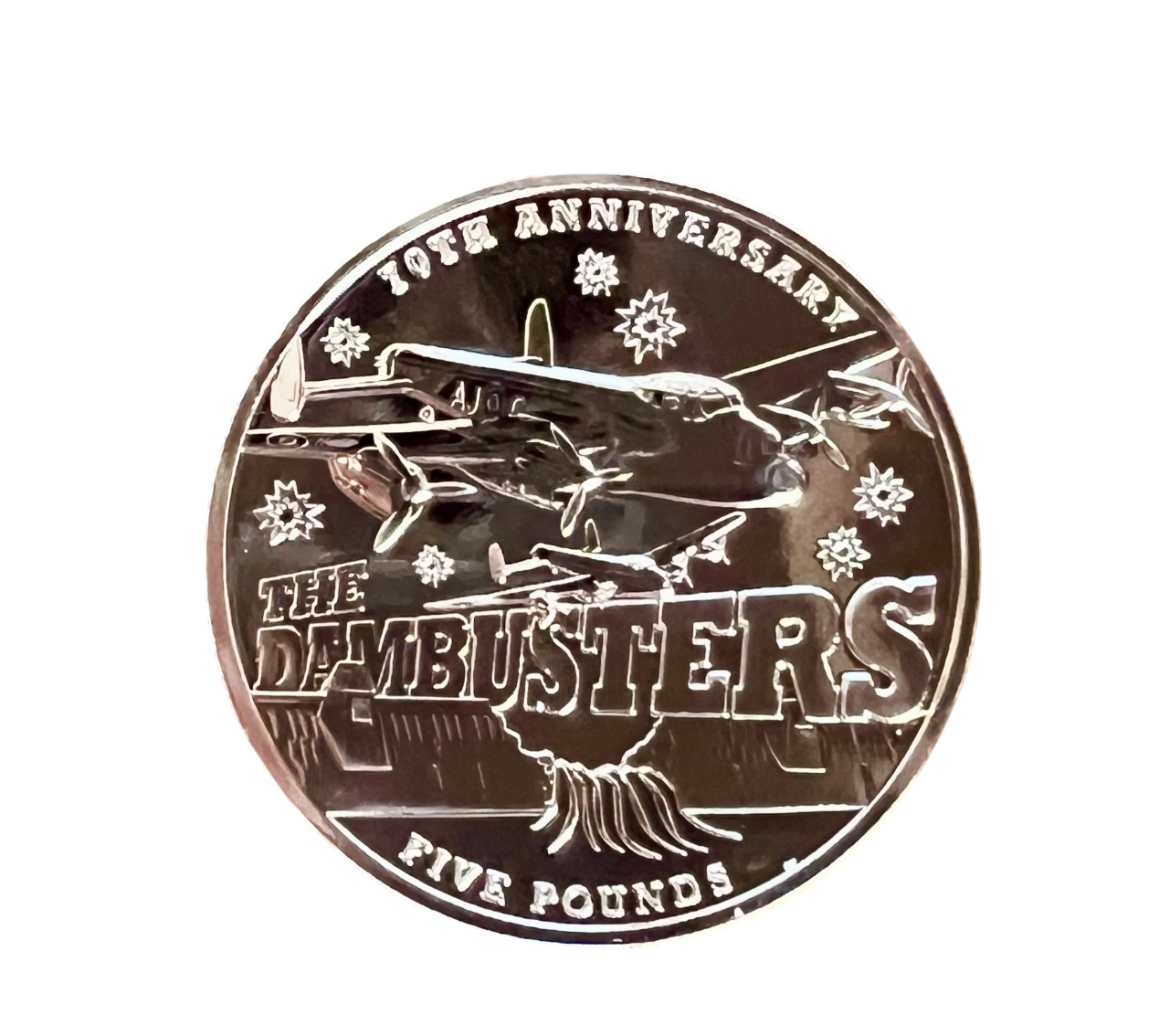 70th Anniversary The Dam Busters £5 Coin - Elizabeth II Bailiwick of Guernsey 2013