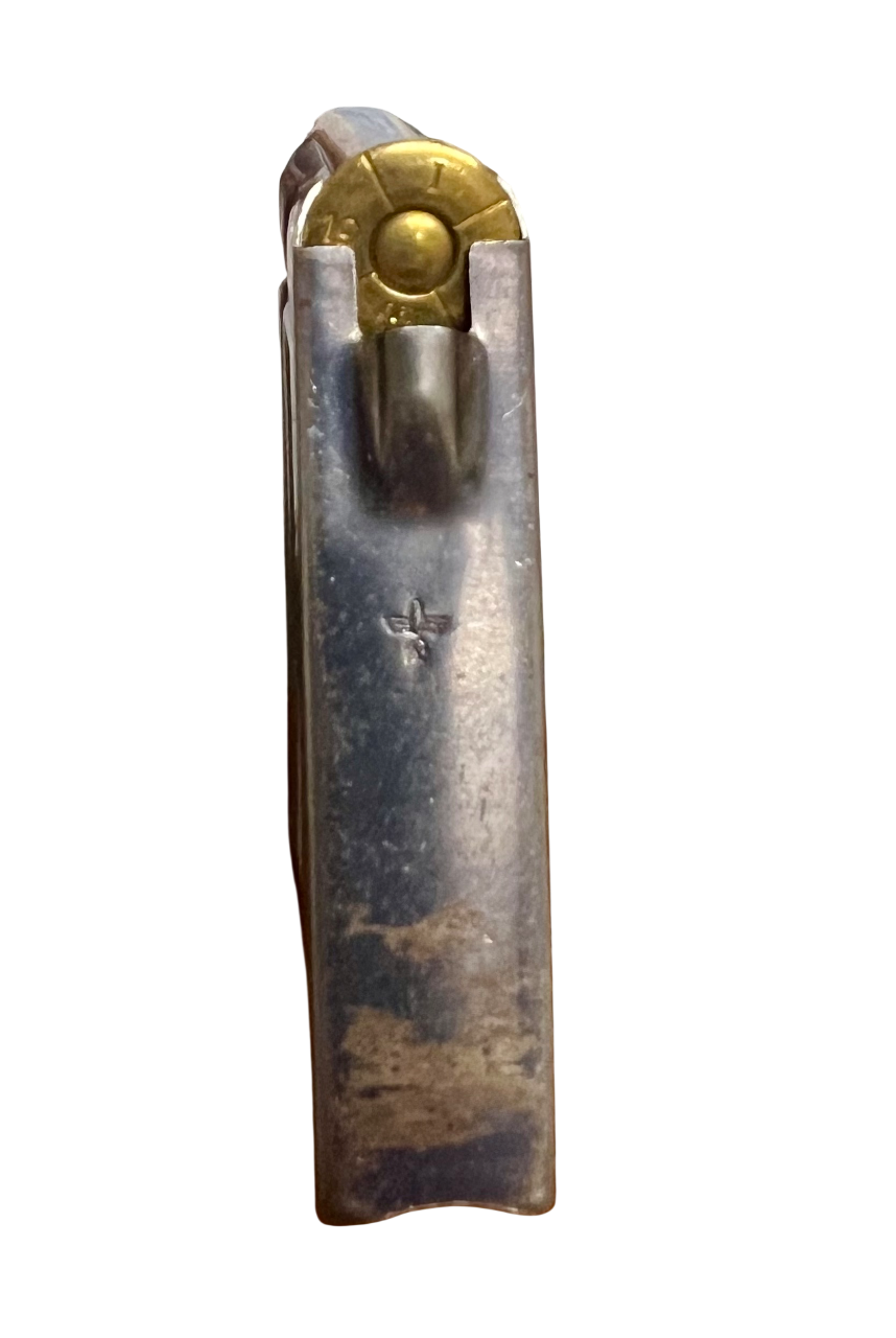 Original WWII German 8x56R M.30 Scharfe S-Patronen Rottw En-bloc Clip w/ 5 inert Rounds