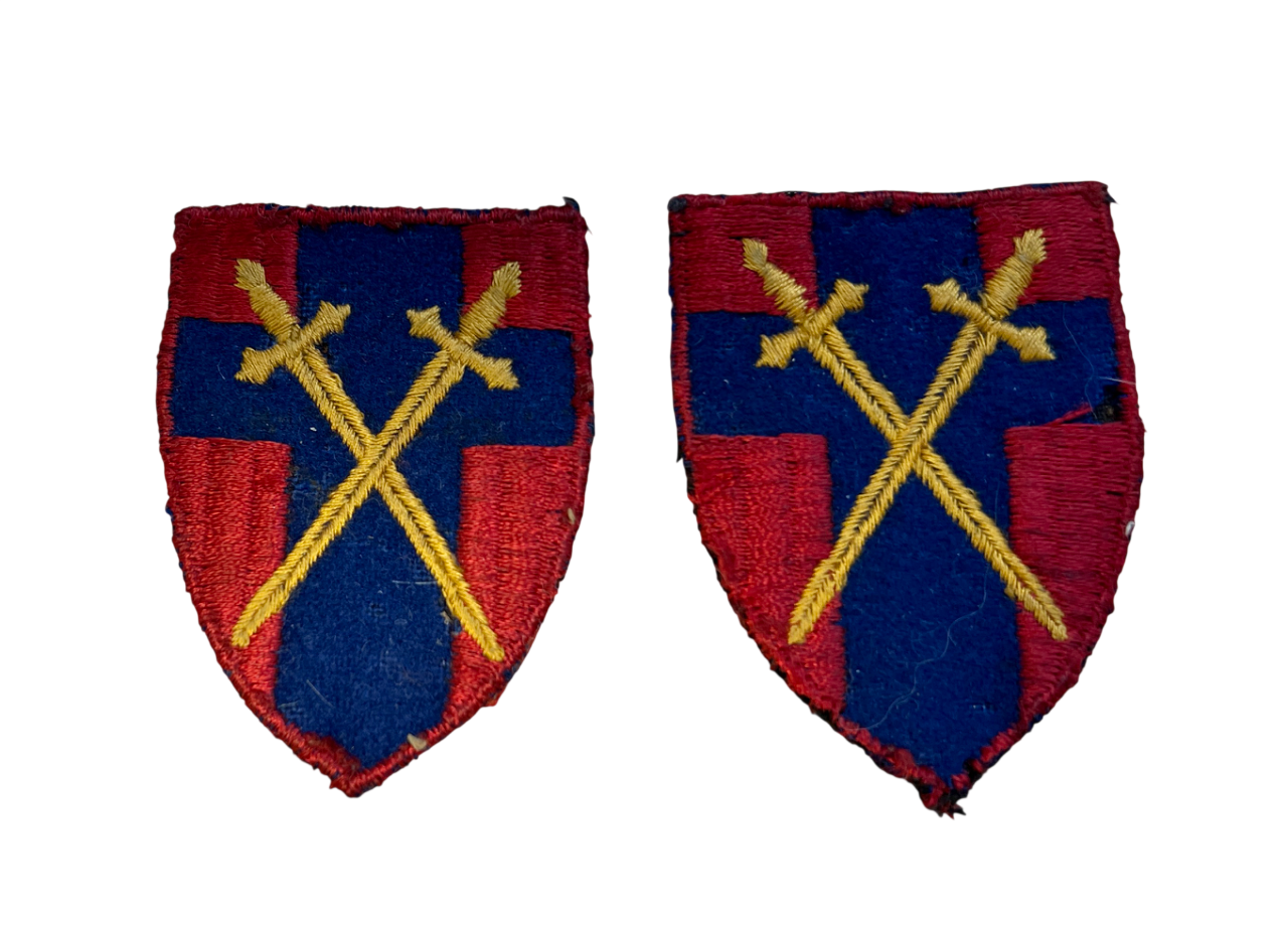 Pair of WW2 British Headquarters 21st Army Group Formation Patches (1943)