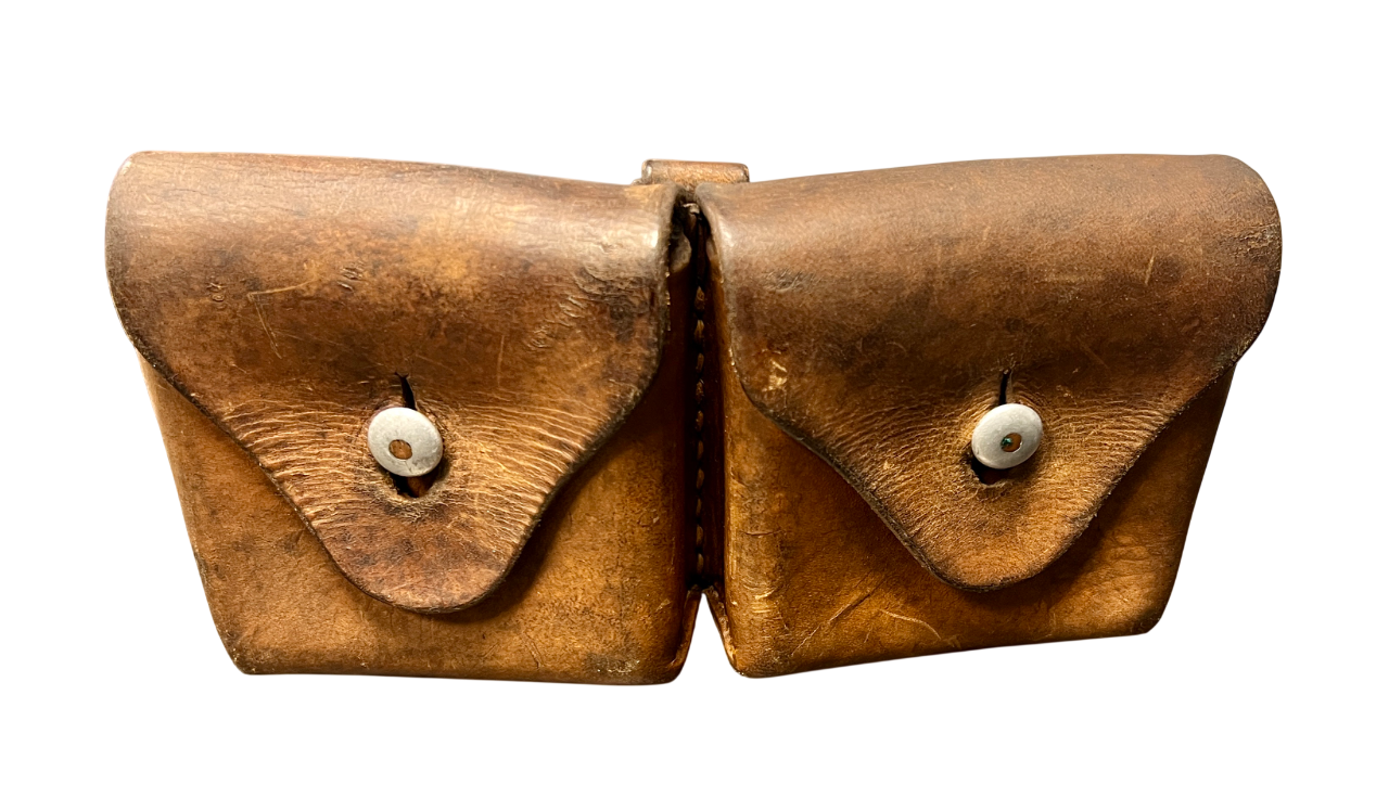 Interwar Dated Swiss Military Leather Ammunition Pouches