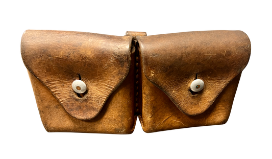 Interwar Dated Swiss Military Leather Ammunition Pouches