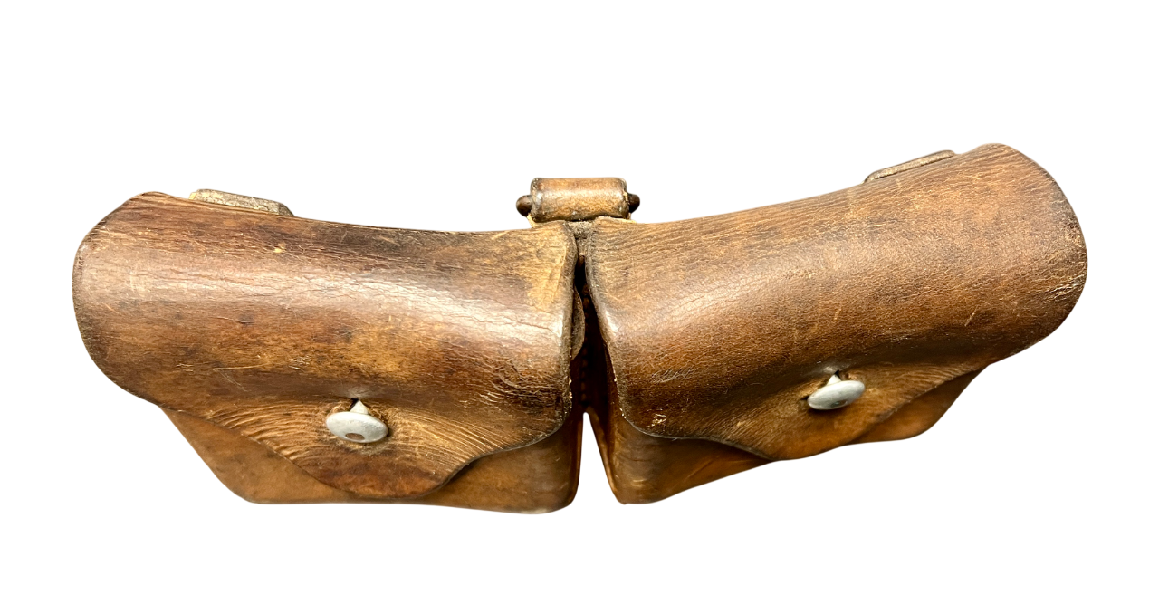 Interwar Dated Swiss Military Leather Ammunition Pouches