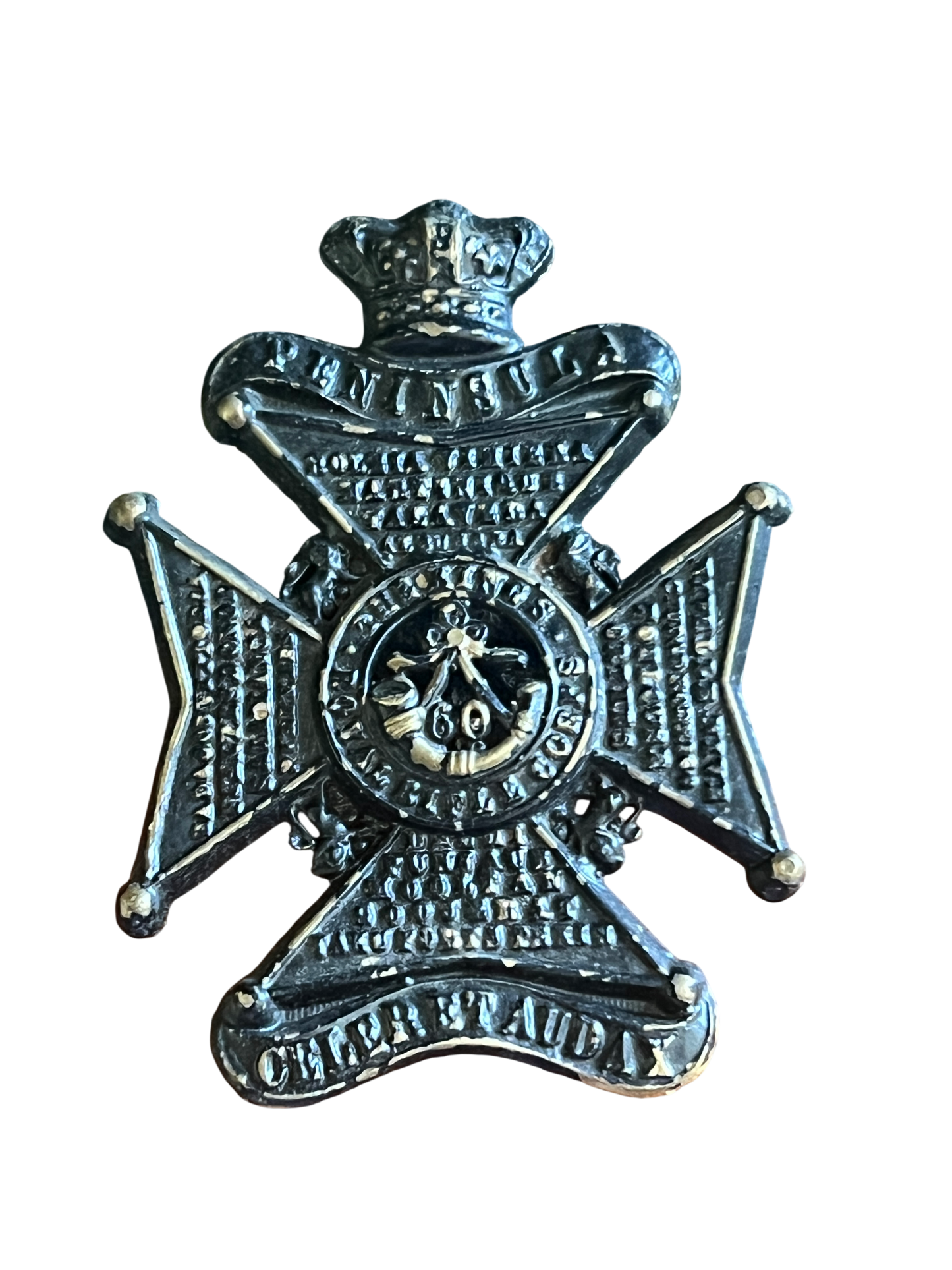 Victorian 60th Foot (King’s Royal Rifle Corps) Glengarry Cap Badge c. 1874–1881