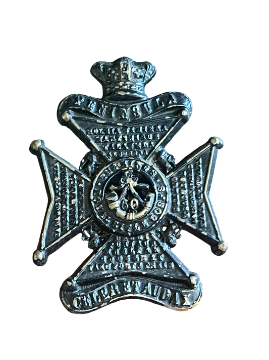 Victorian 60th Foot (King’s Royal Rifle Corps) Glengarry Cap Badge c. 1874–1881