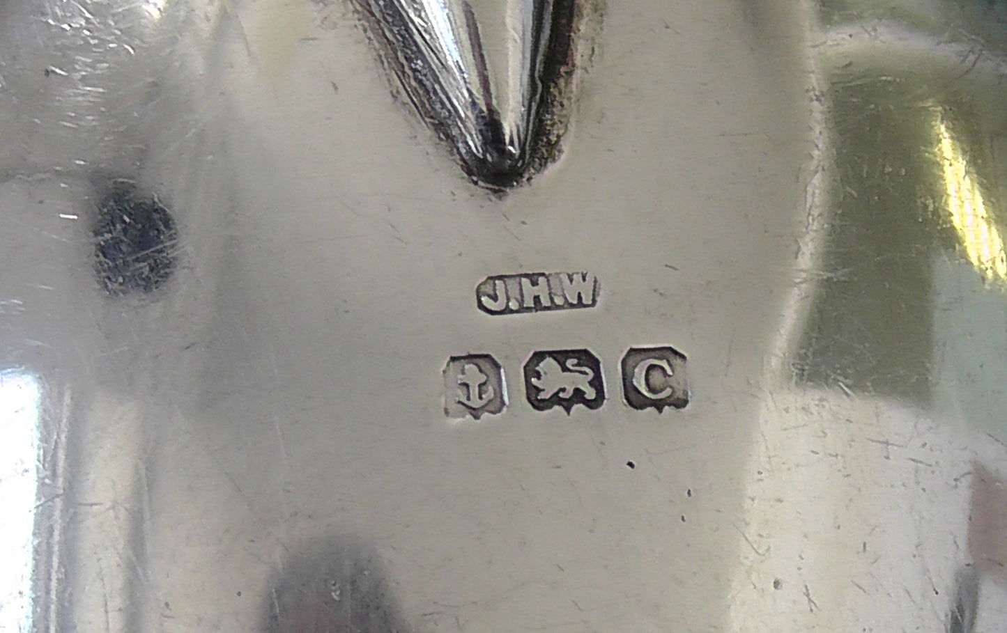 Silver and Jadite Preserve Spoon - dates 1927
