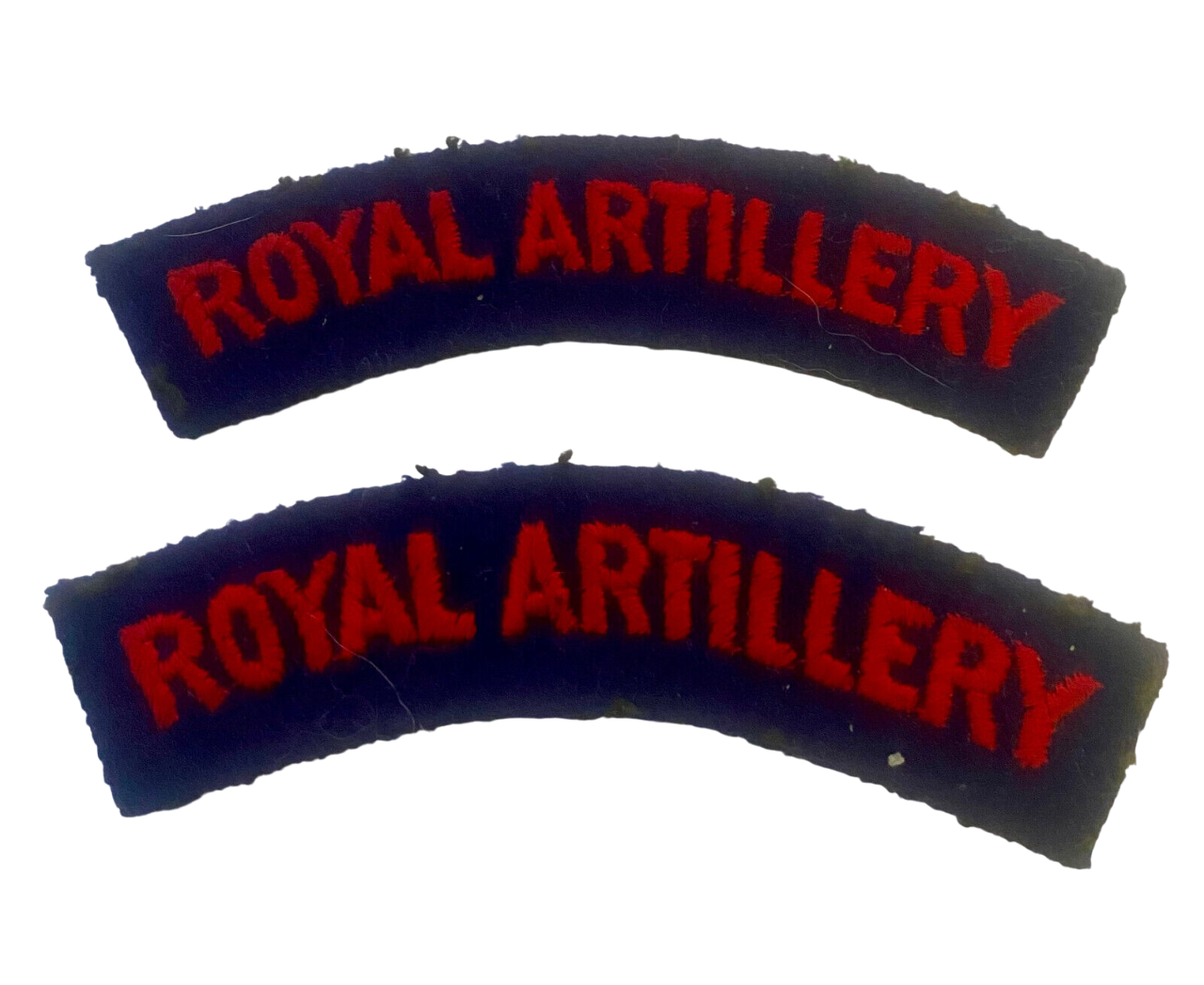 Pair of WW2 Royal Artillary Cloth Shoulder Titles