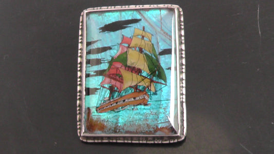 Silver Butterfly Wing Brooch