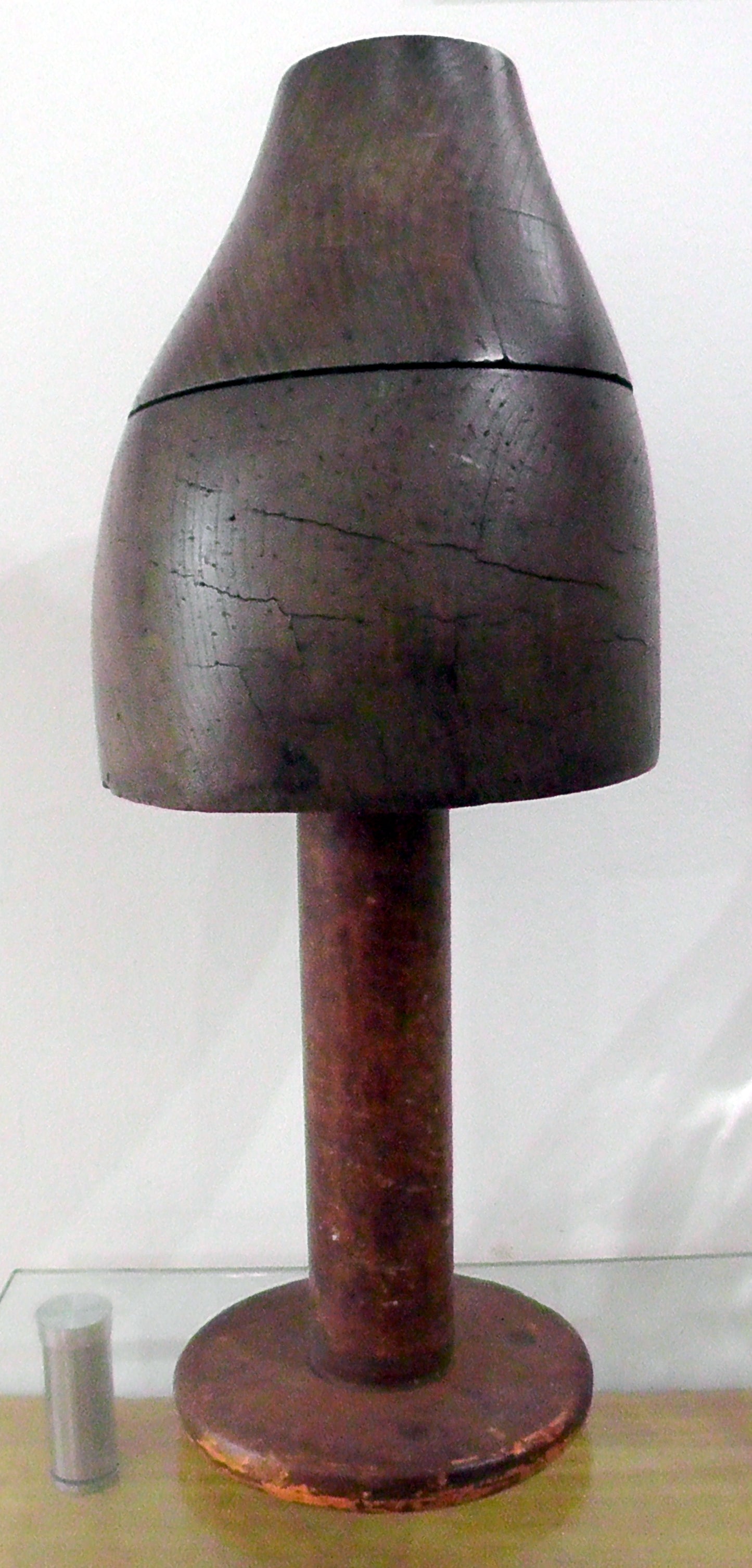 Antique Belgium Oak Milliners Hat Mould Block/Haberdashery Shop Display