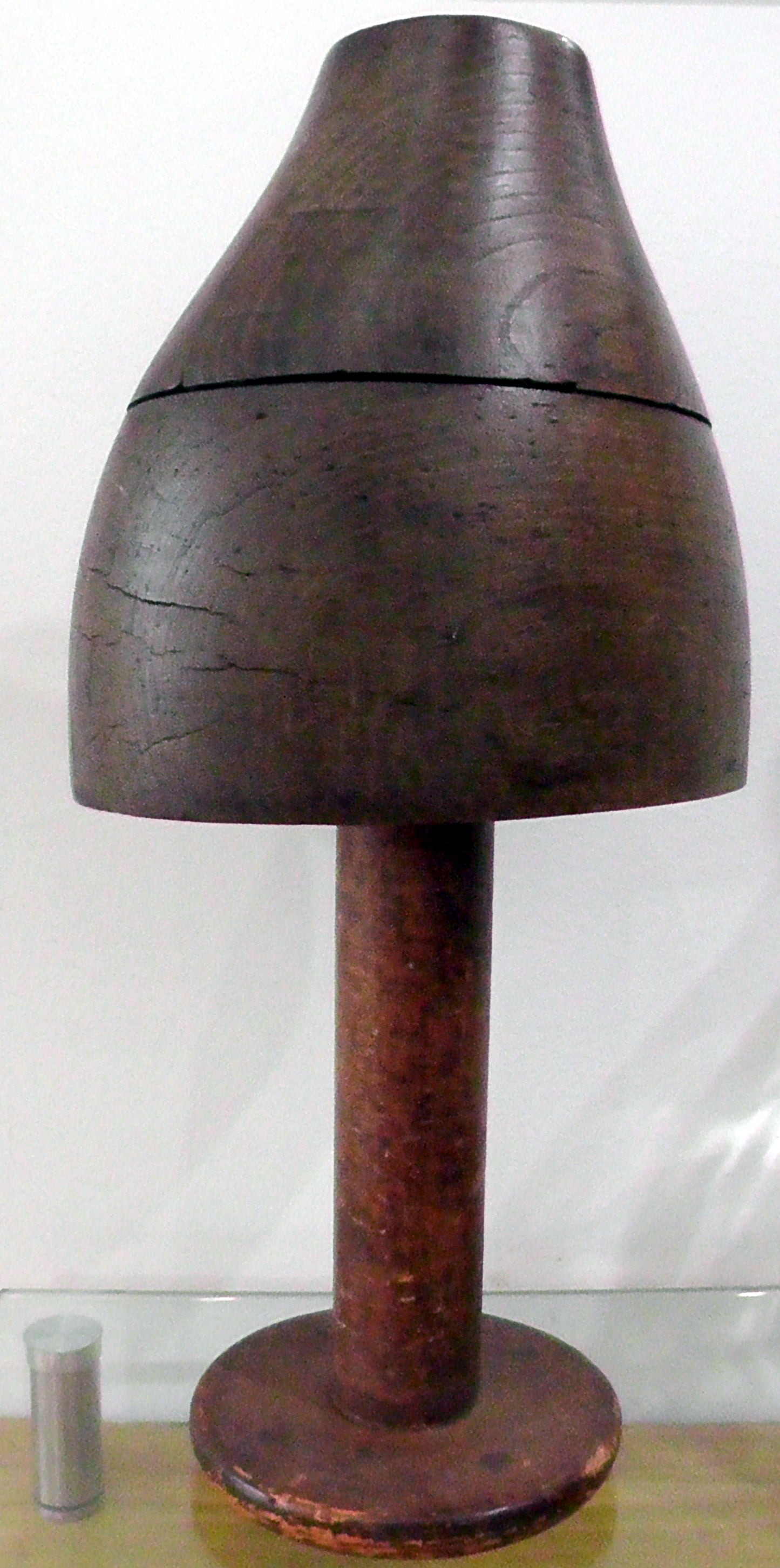 Antique Belgium Oak Milliners Hat Mould Block/Haberdashery Shop Display