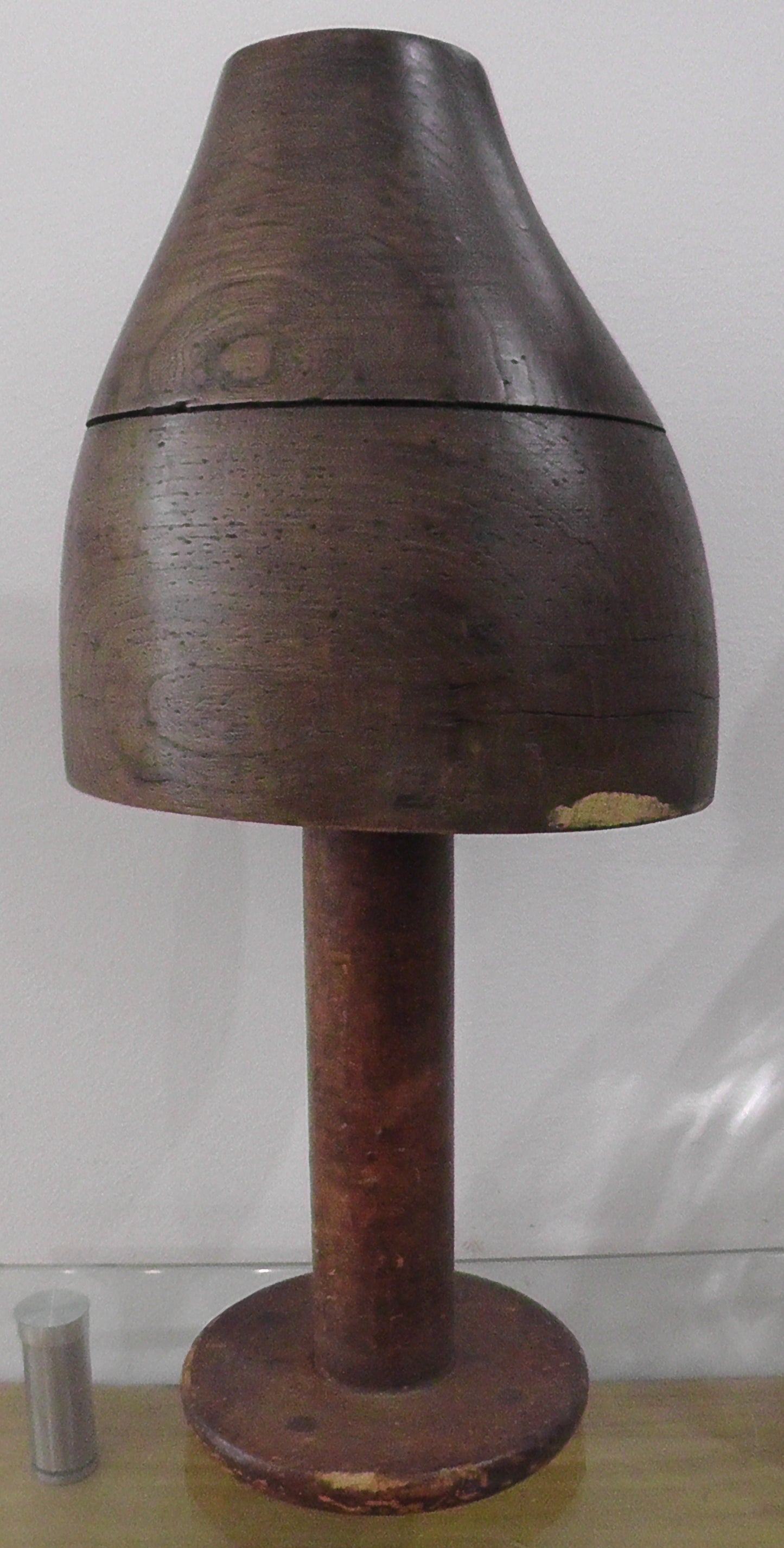 Antique Belgium Oak Milliners Hat Mould Block/Haberdashery Shop Display