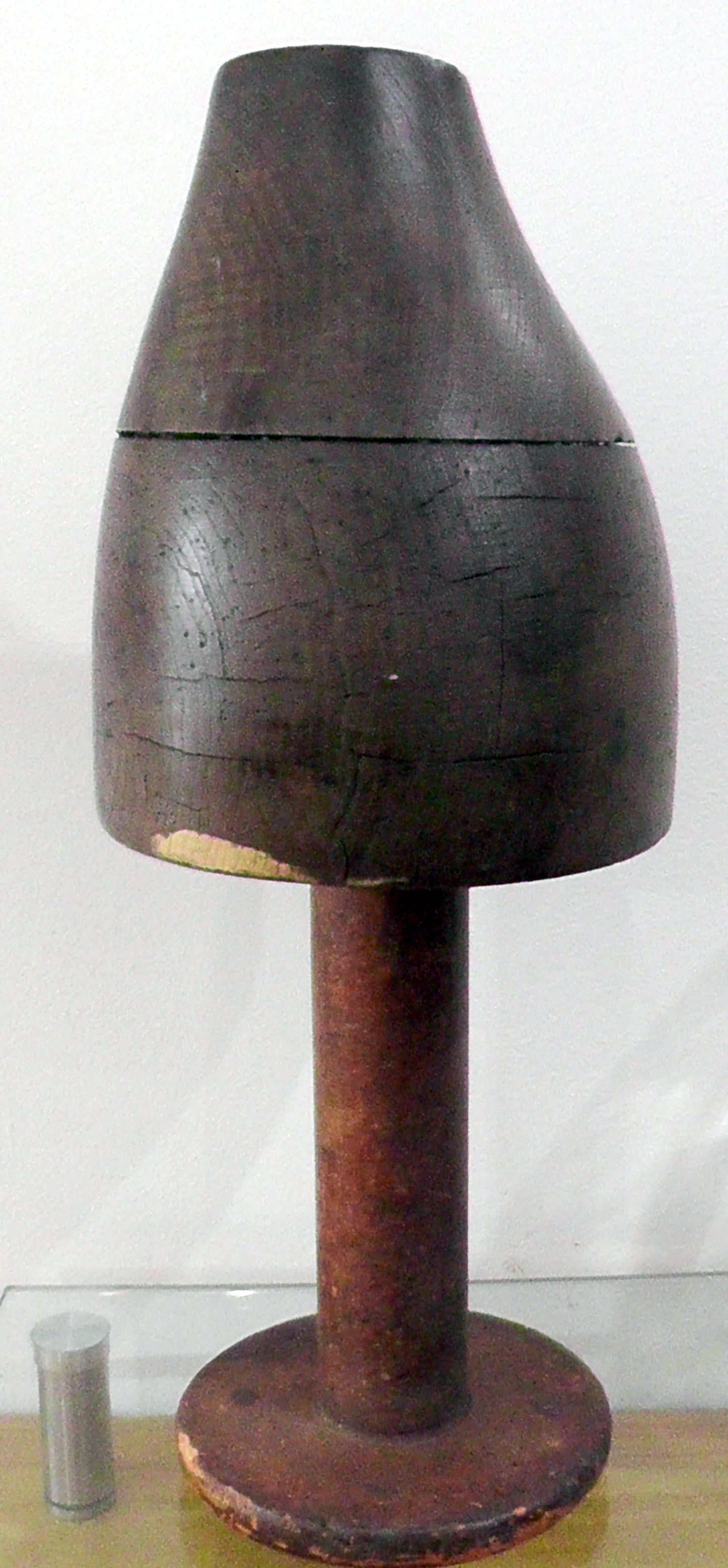 Antique Belgium Oak Milliners Hat Mould Block/Haberdashery Shop Display