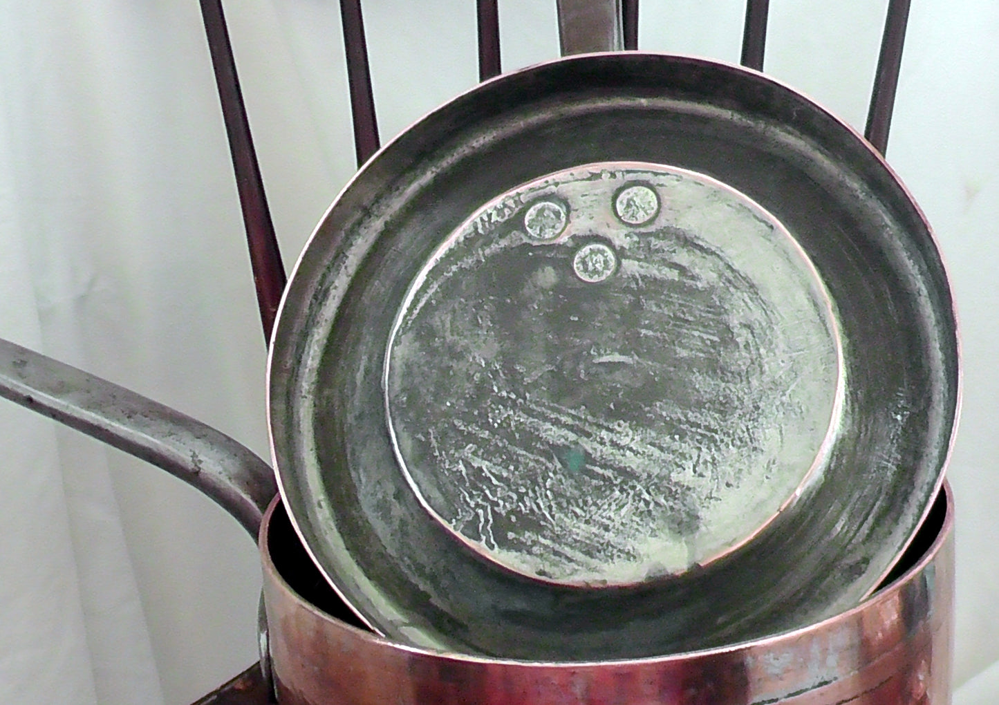 Fantastic Antique Large Copper Saucepan and Lid by Adams & Sons